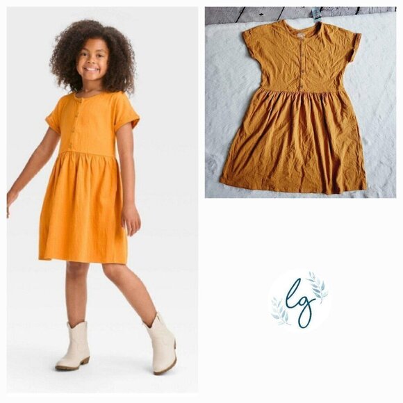 Cat & Jack Other - Cat & Jack Girls' Short Sleeve Solid Knit Dress (XXL) 4KIDM-Q